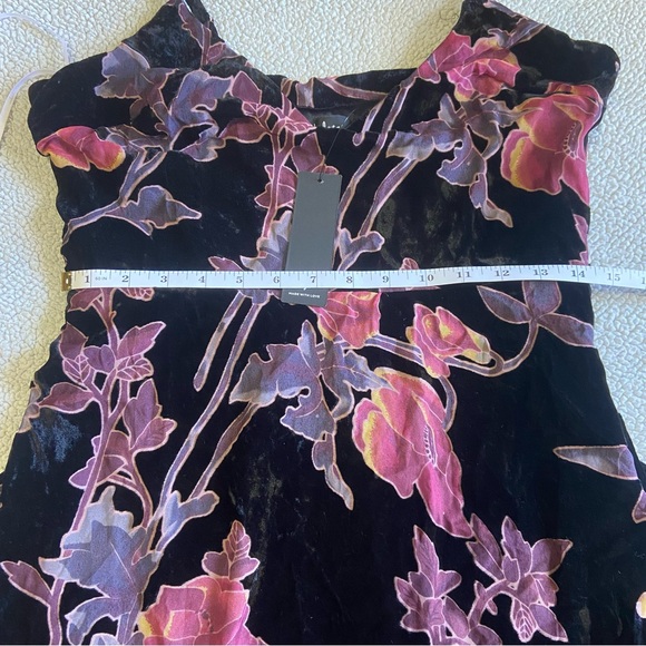 NWOT Lulus I Love You Amore Black Floral Velvet Tiered Maxi Dress - Picture 2 of 10